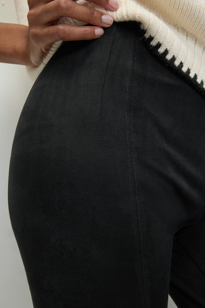 Suedette Front Seam Leggings