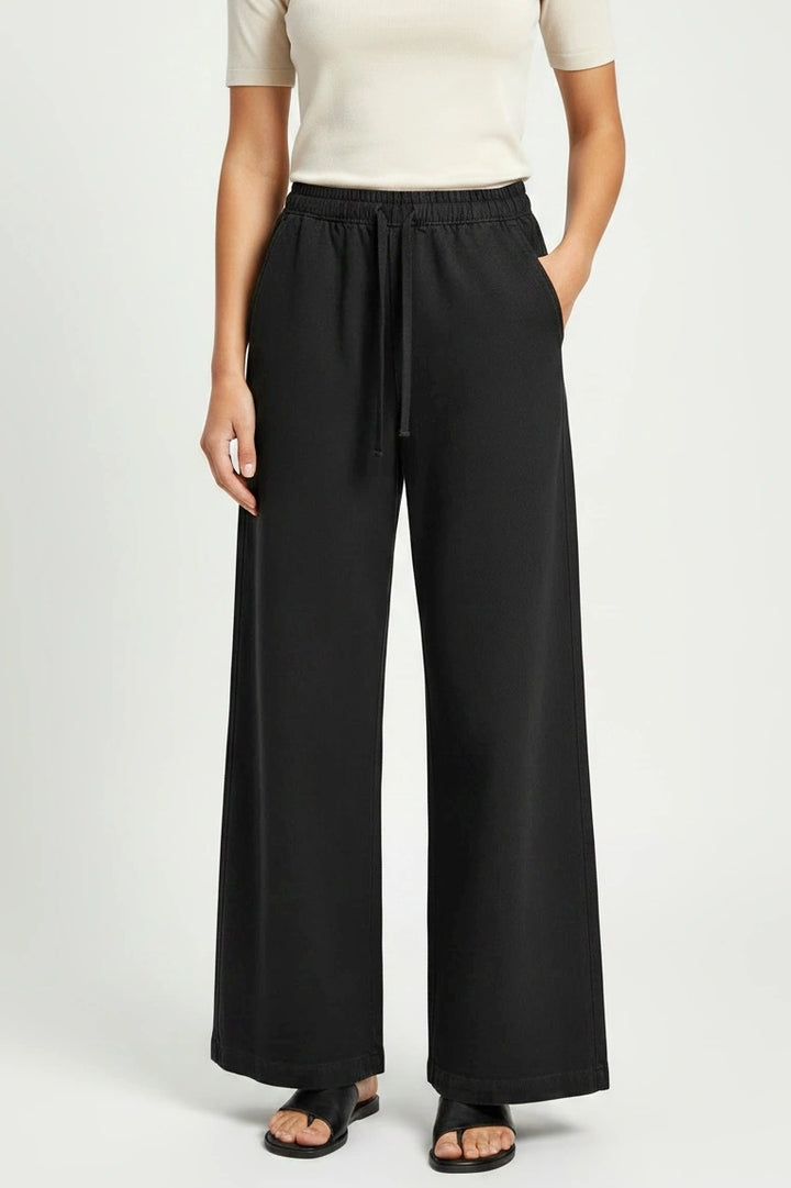 Elasticated Pull On Wide Leg Jeans
