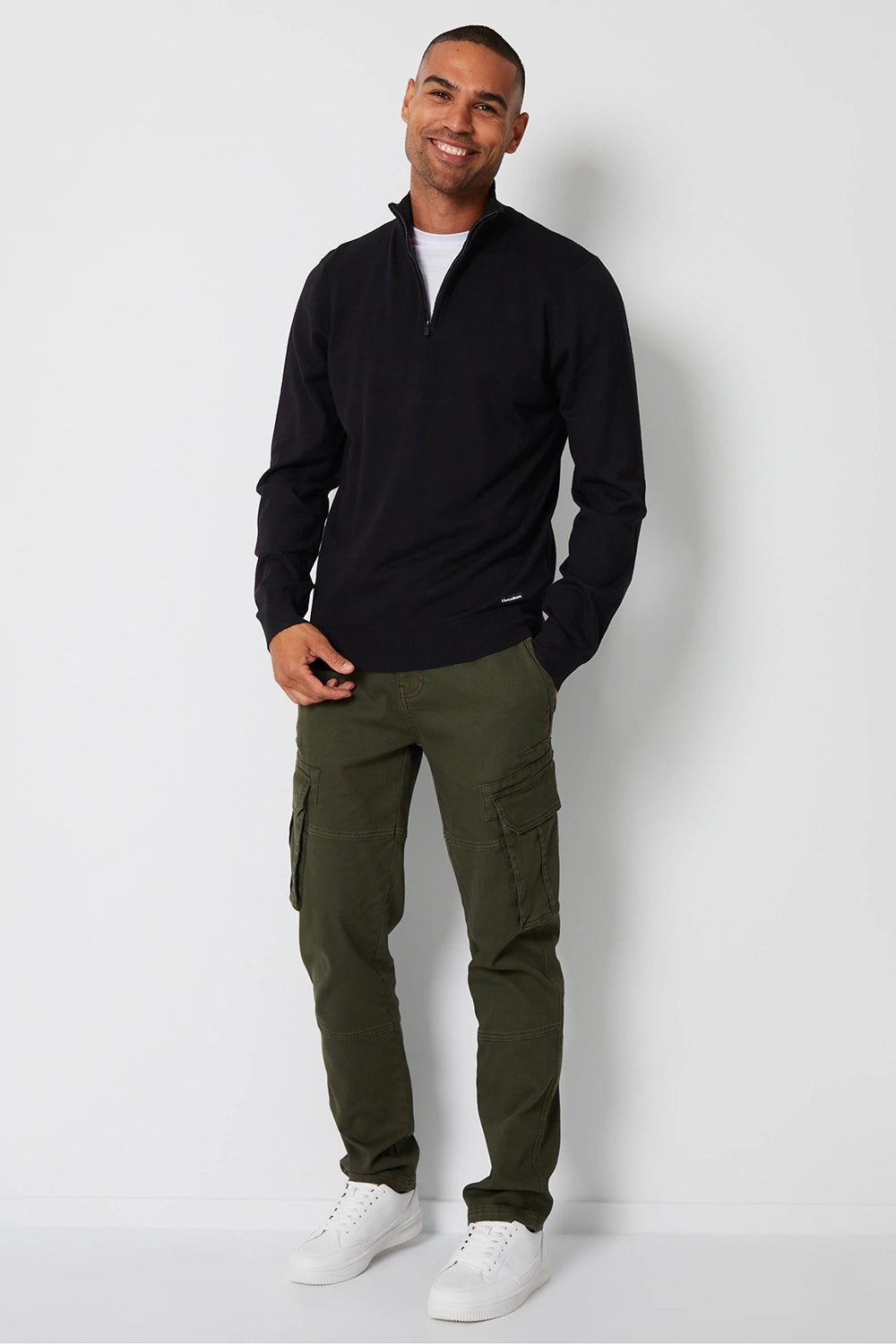 Zip Neck Fine Knit Sweater