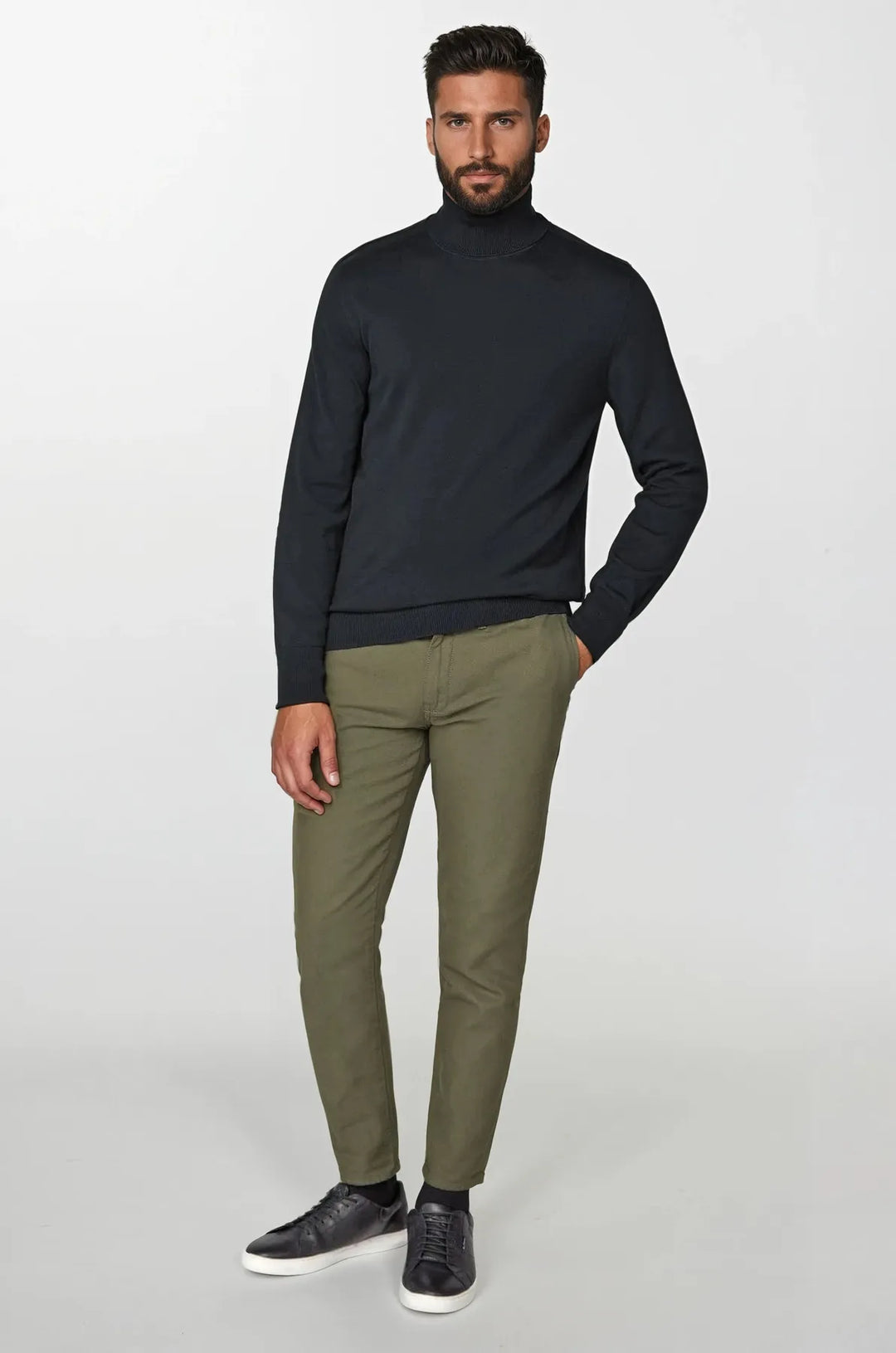 Cotton Roll Neck Jumper