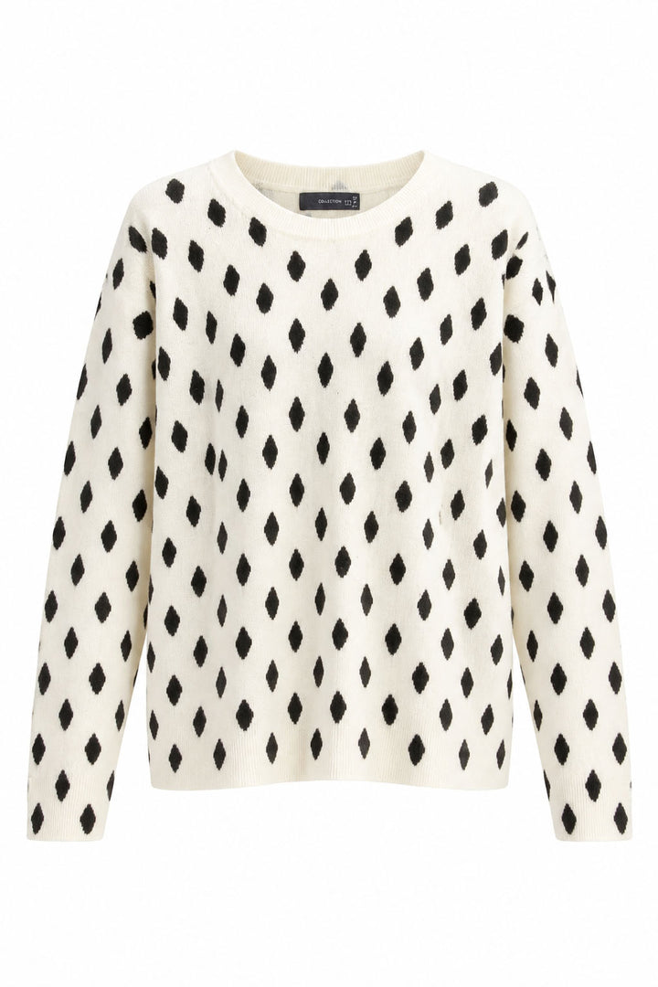 Polka Dot Crew Neck Jumper