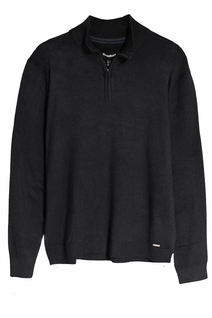 Zip Neck Fine Knit Sweater