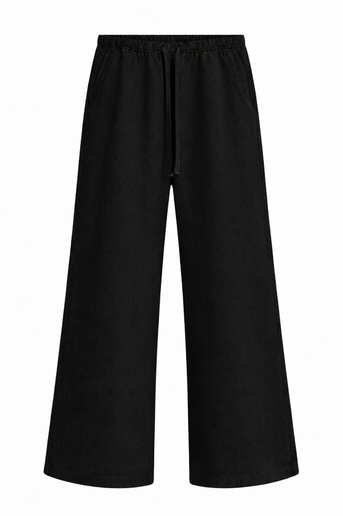 Elasticated Pull On Wide Leg Jeans
