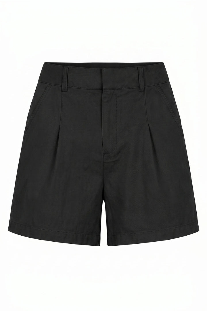 Pure Cotton Pleat Front Shorts