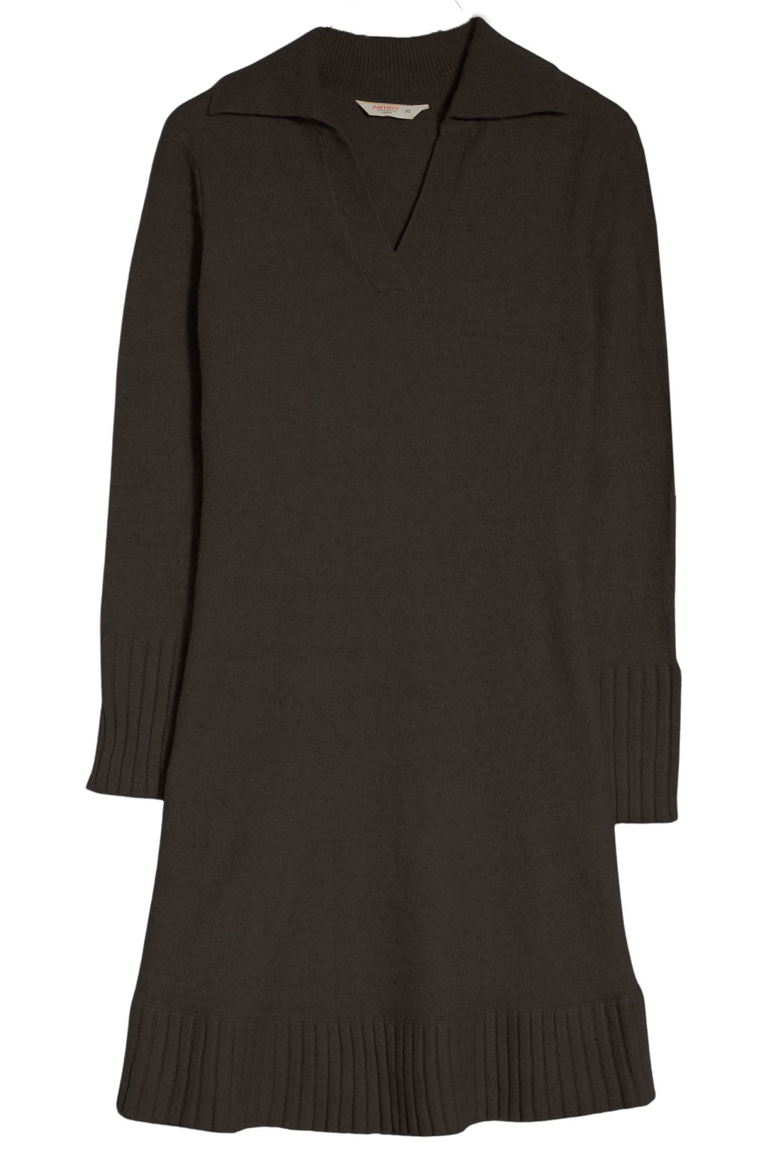 Collared V-Neck Jumper Dress