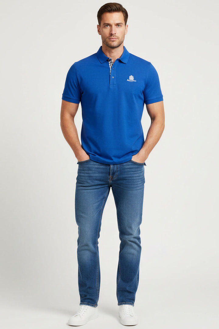 Cotton Pique Polo Shirt Chest Logo