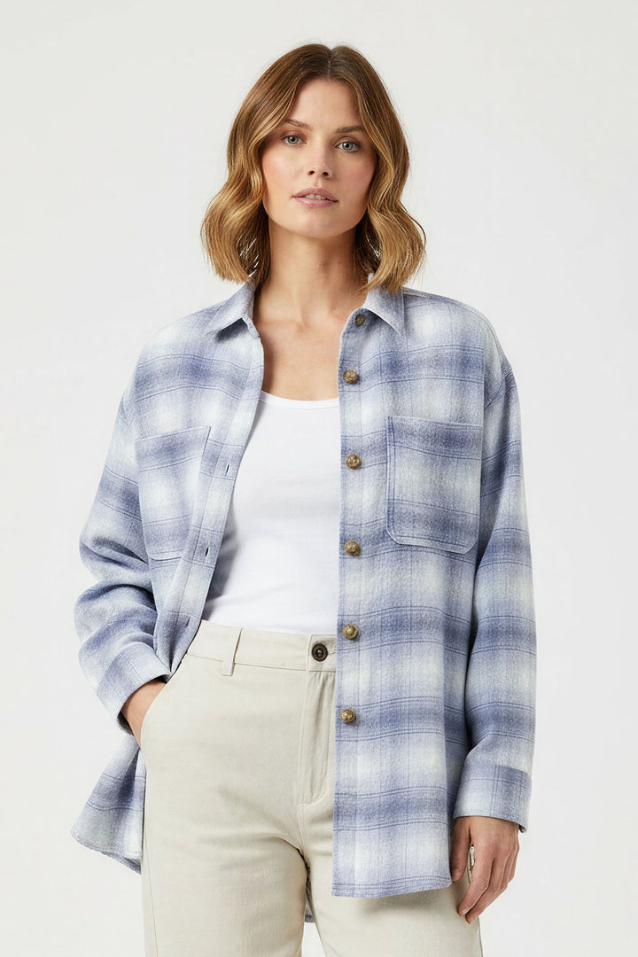 Brushed Cotton Check Overshirt