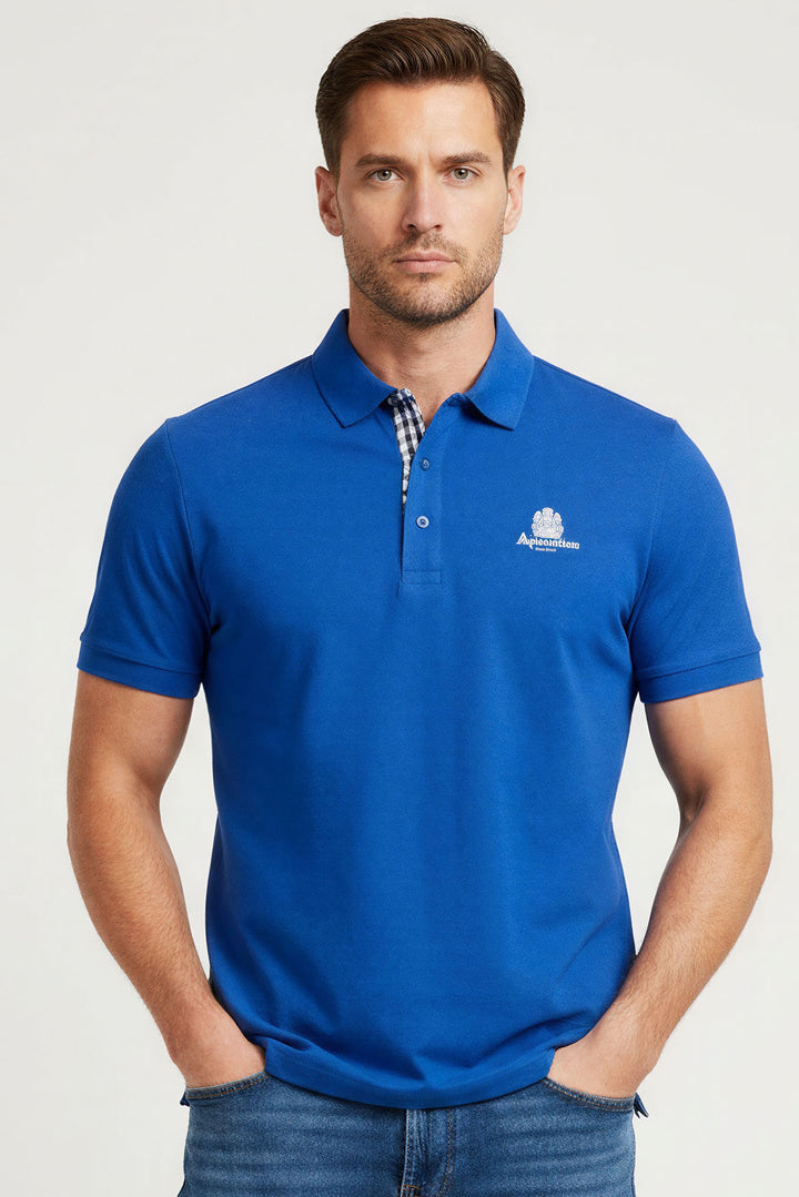 Cotton Pique Polo Shirt Chest Logo