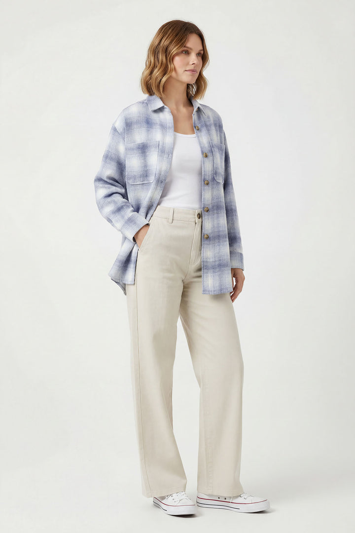Brushed Cotton Check Overshirt