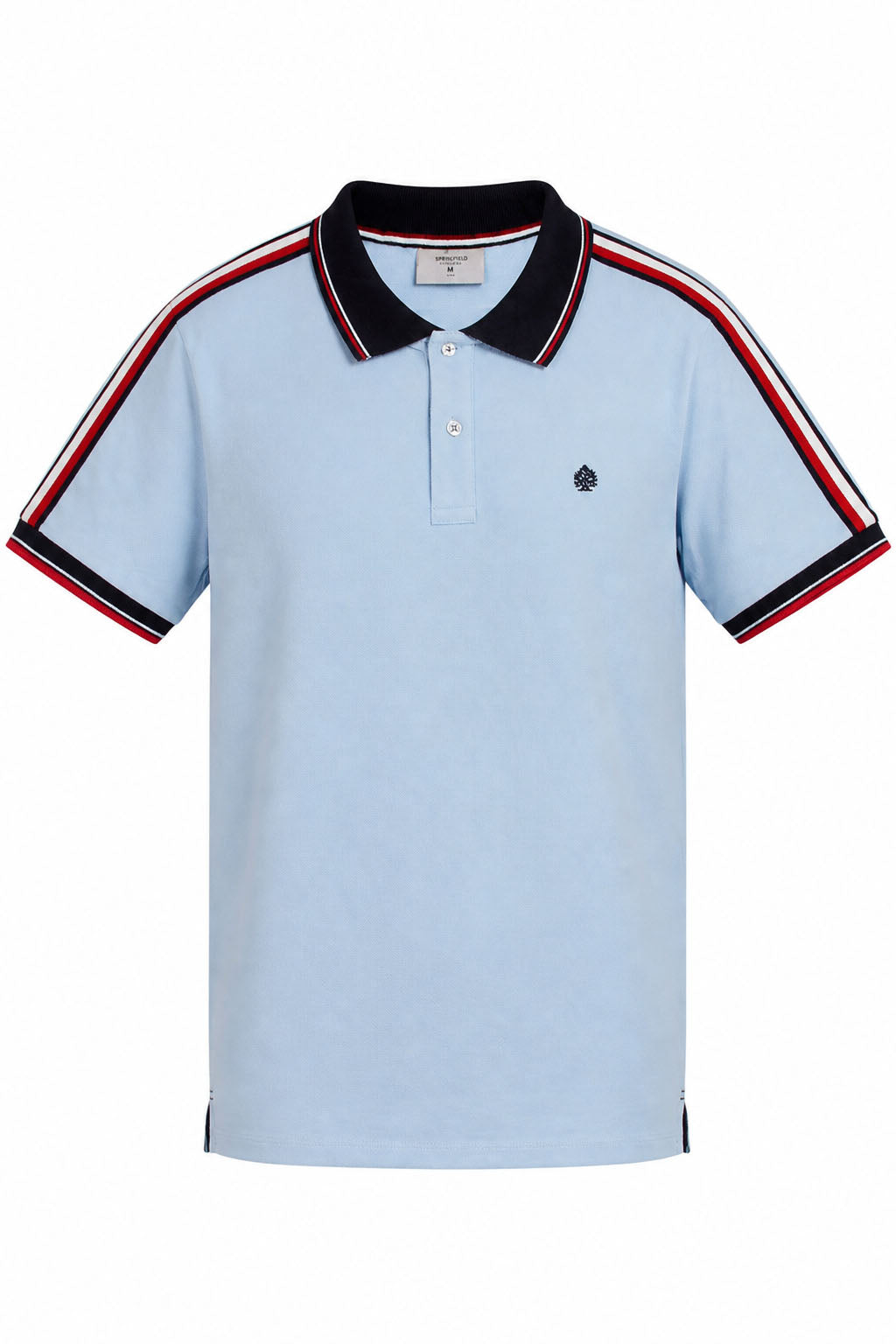 Stripe Detail Cotton Polo Shirt