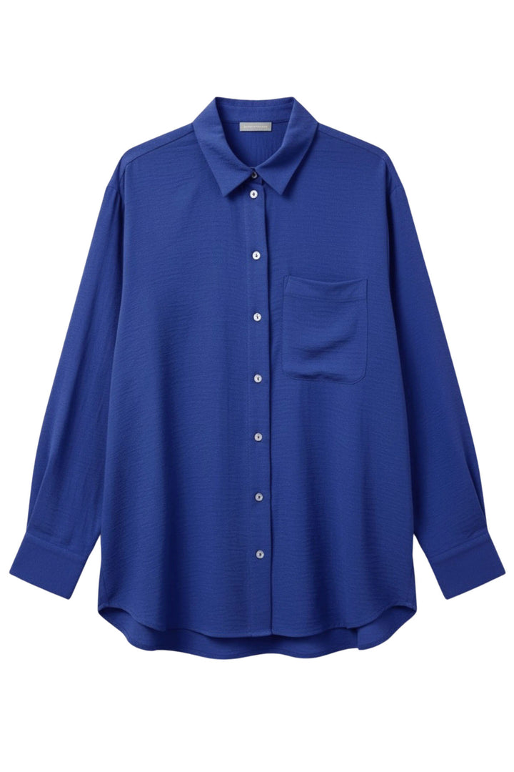 Oversize Longline Pocket Front Shirt