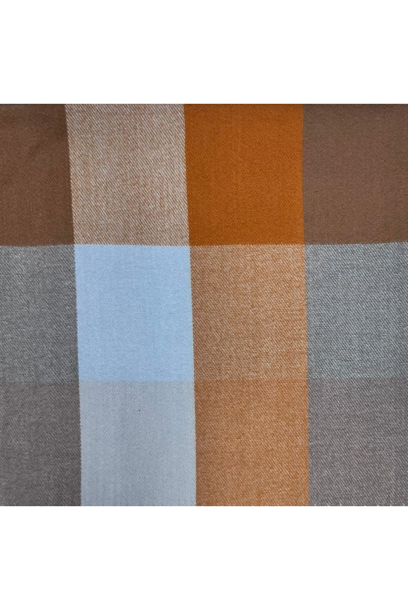 Super Soft Festive Multi Check Scarf With Tassels