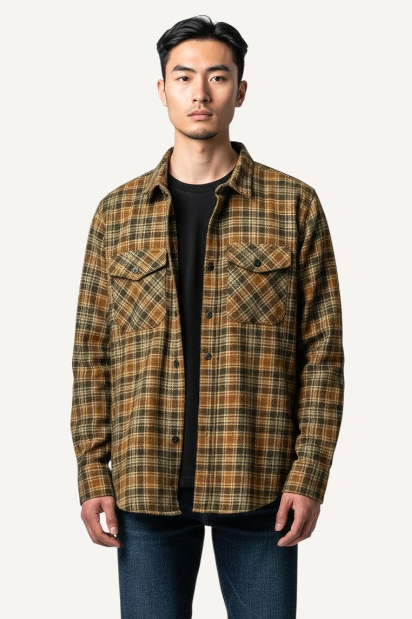 Check Flannel Shirt with Patch Pockets