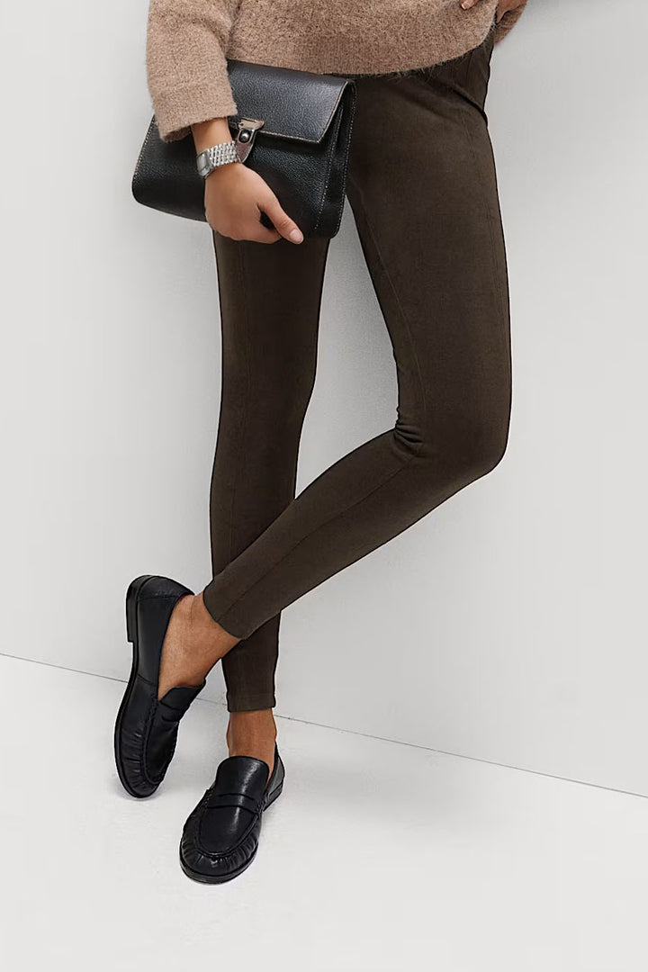 Suedette Front Seam Leggings