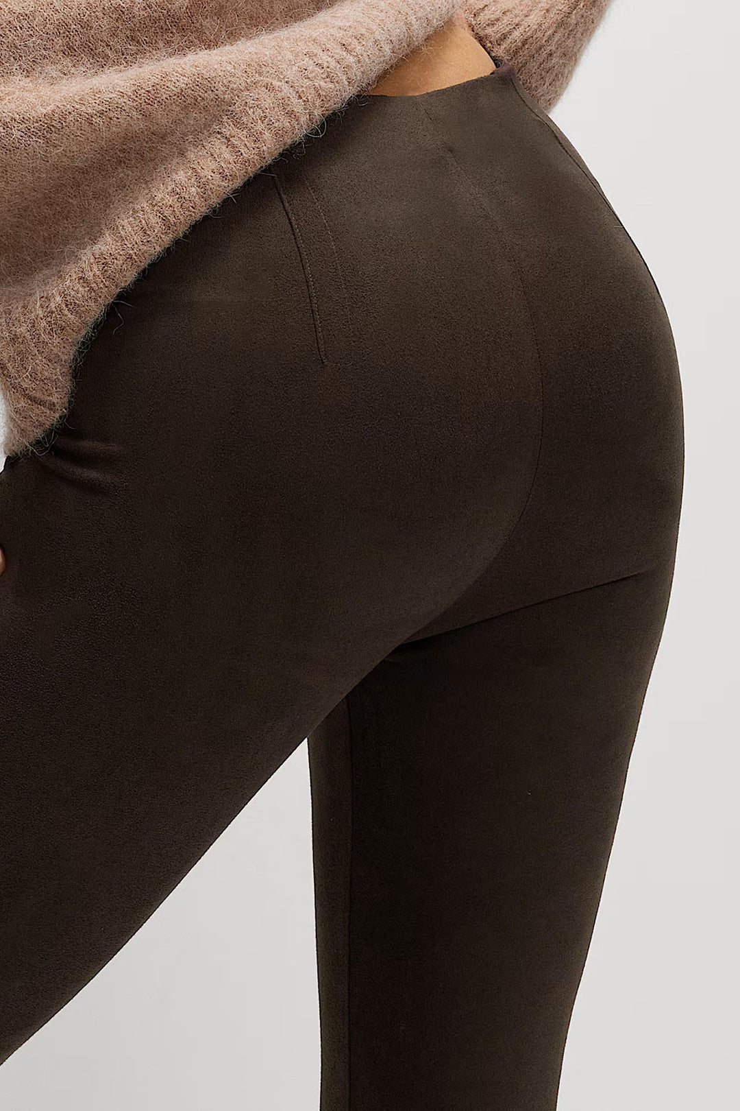 Suedette Front Seam Leggings