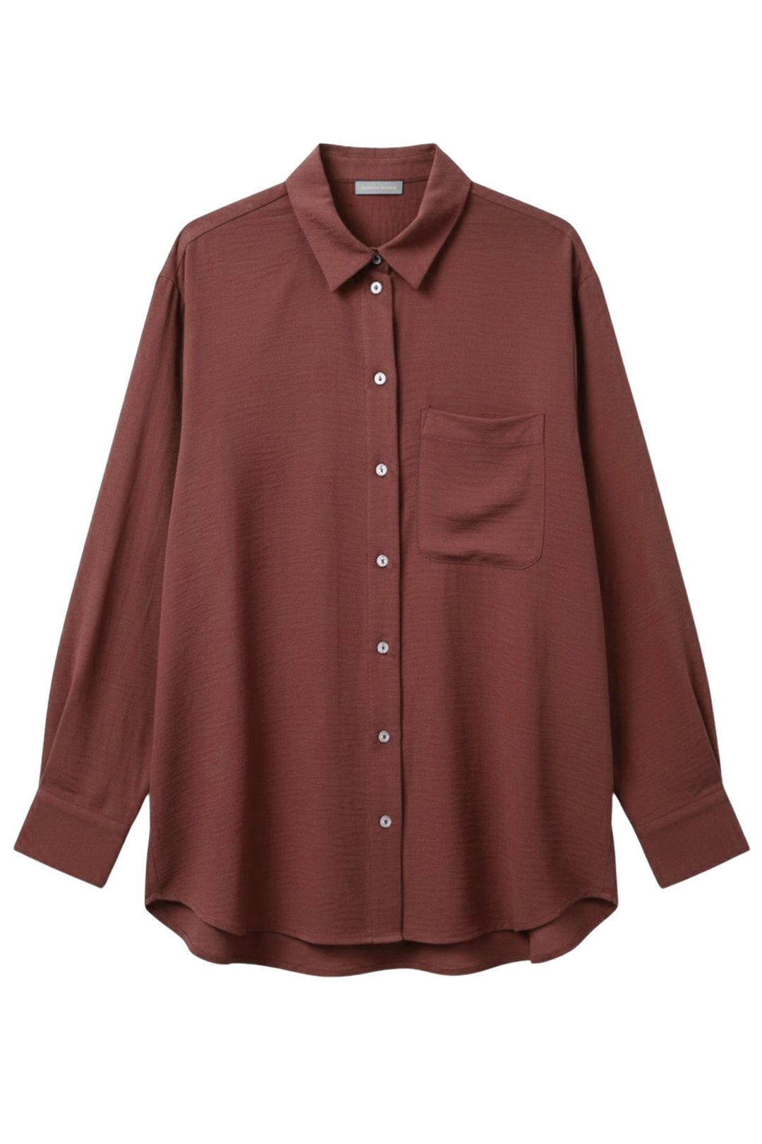 Oversize Longline Pocket Front Shirt
