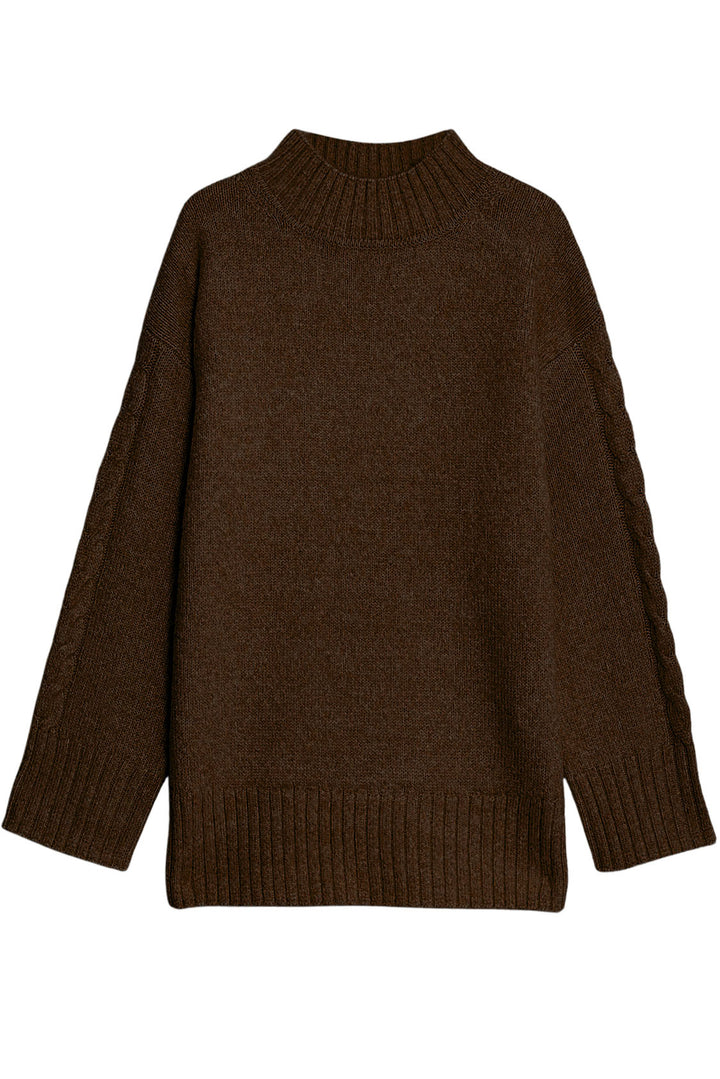 Funnel Neck Chunky Knit Jumper