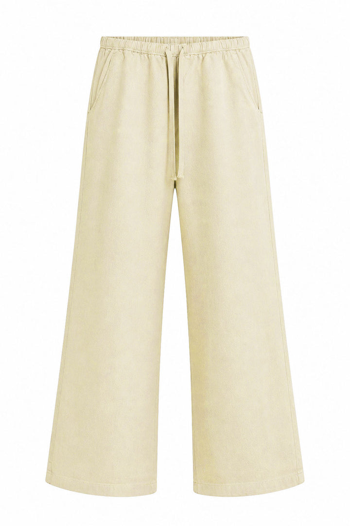 Elasticated Pull On Wide Leg Jeans