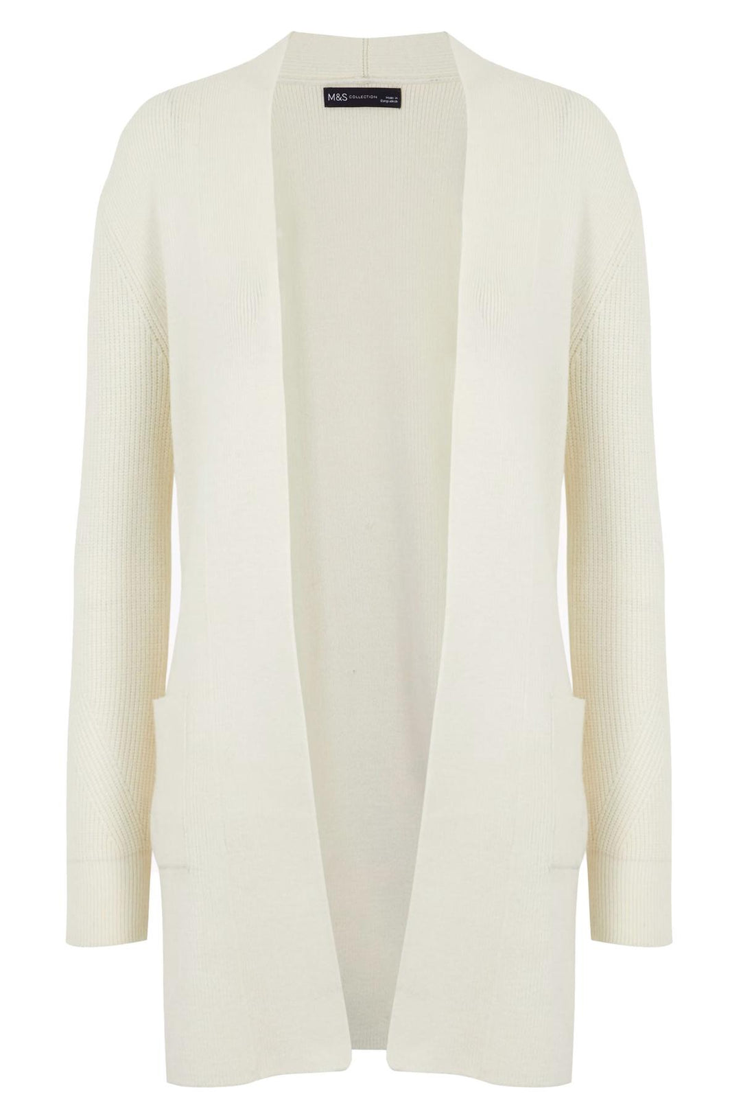 Open Front Ribbed Longline Cardigan