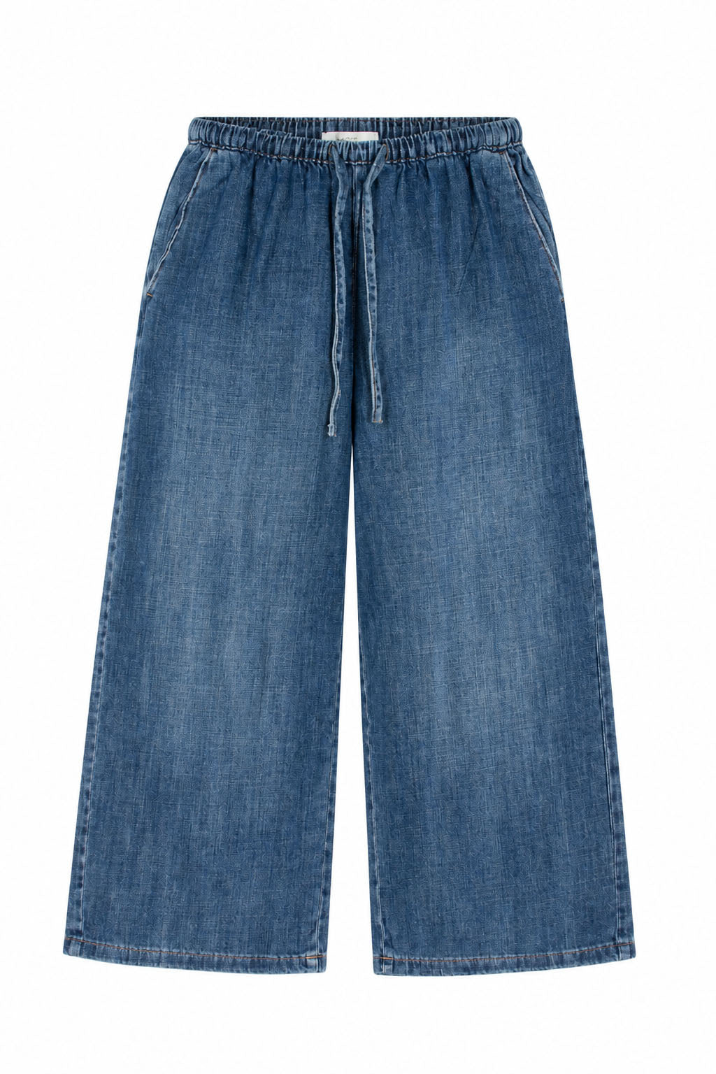 Elasticated Pull On Wide Leg Jeans