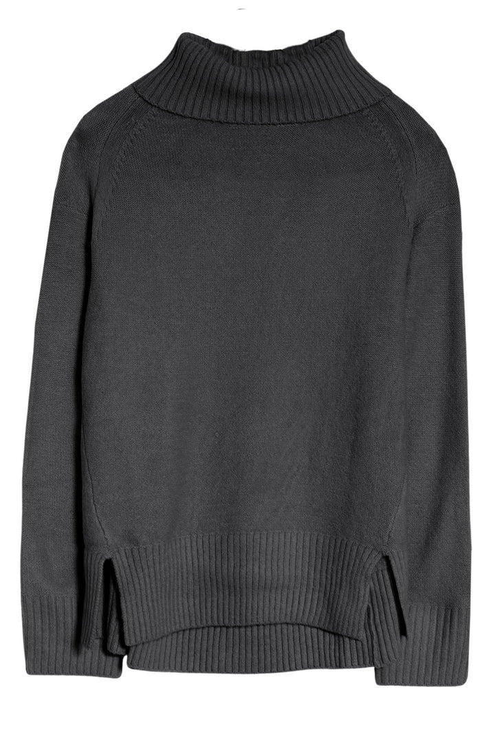 Roll Neck Side Split Jumper