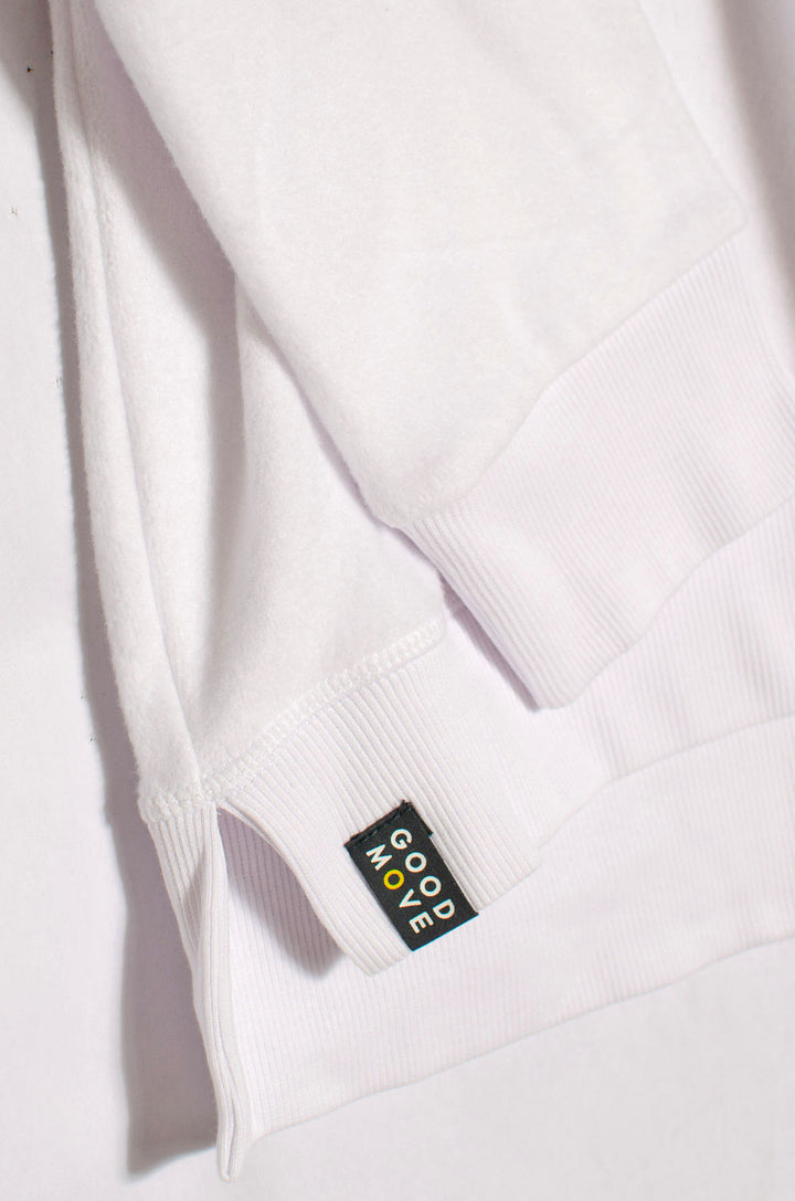 Goodmove White Fleece Longline Sweatshirt