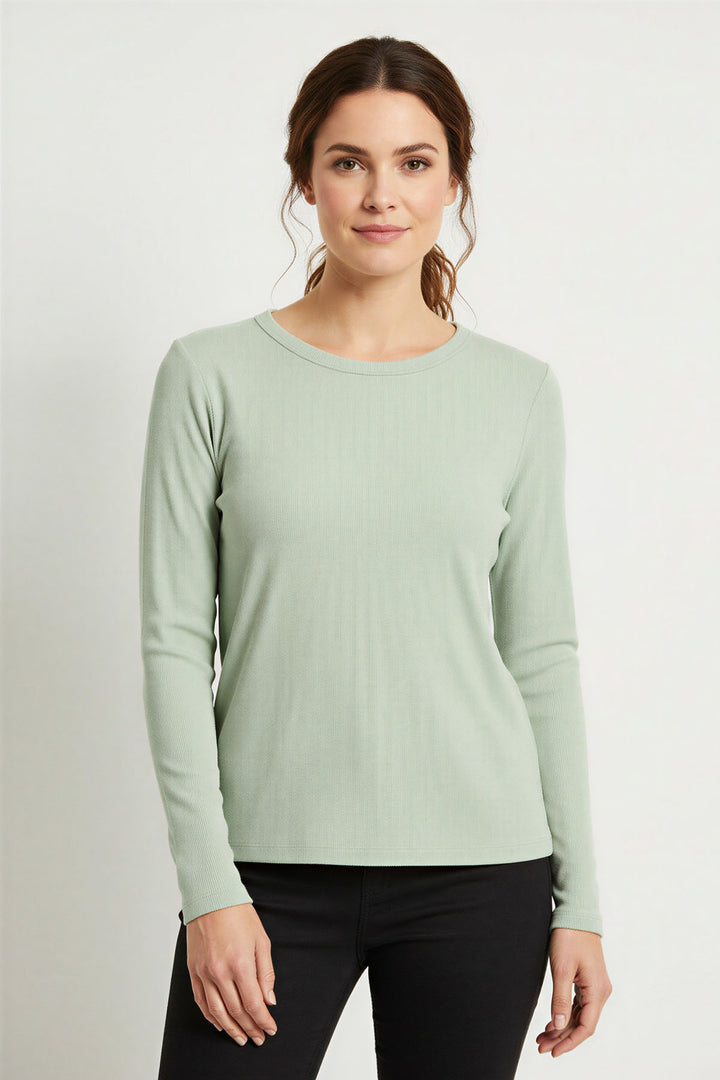 Ribbed Long Sleeve Top