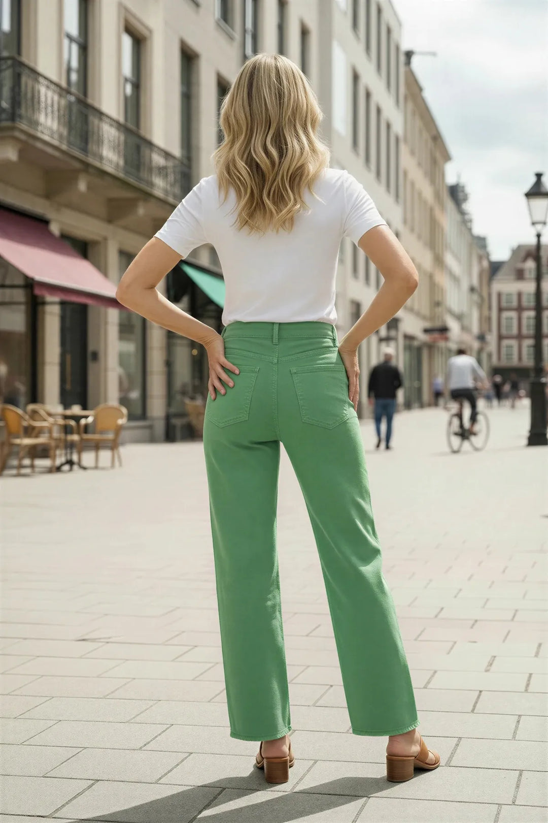 Raw Hem Straight Leg Jeans
