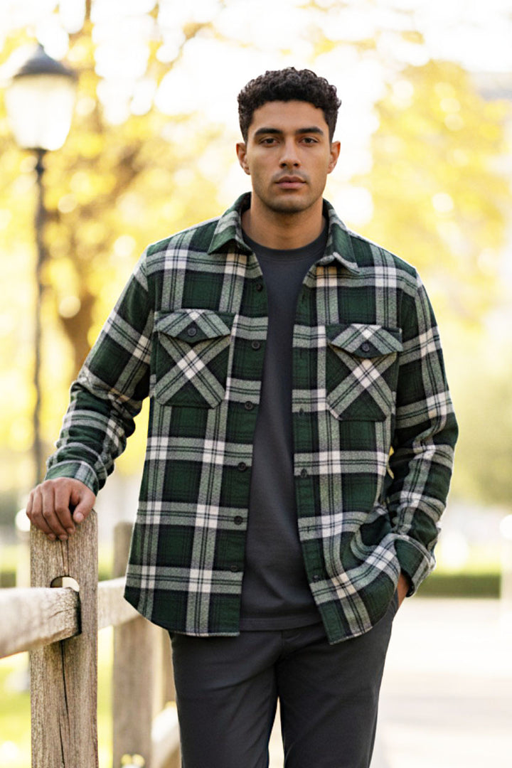 Check Flannel Shirt with Patch Pockets