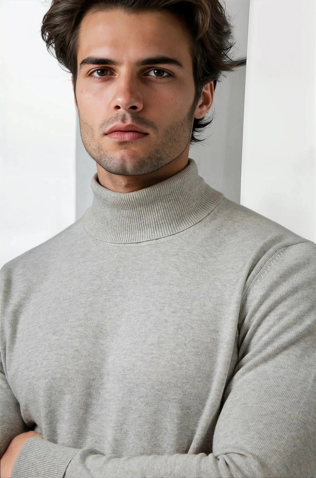 Cotton Roll Neck Jumper