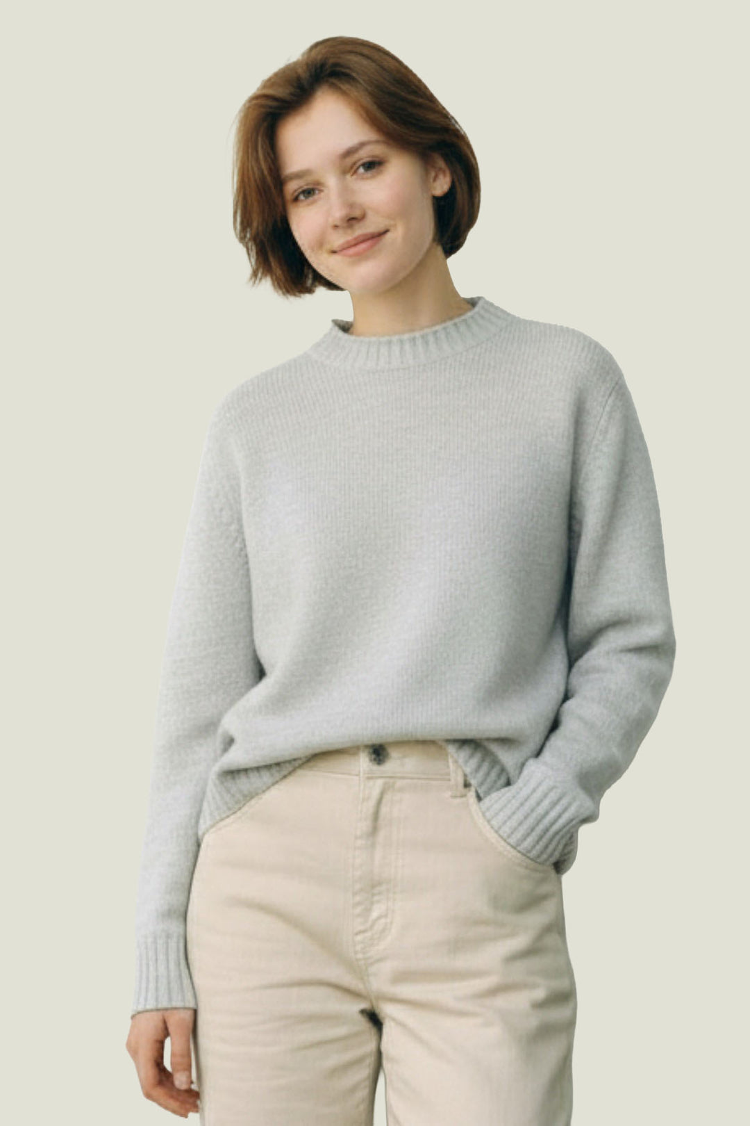 Round Neck Fisherman Jumper