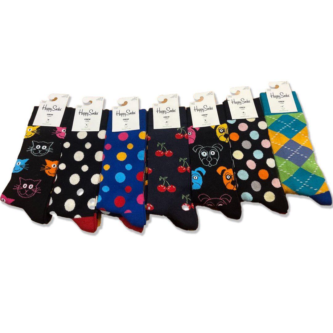 Mens Cotton Happy Socks - 2 pack