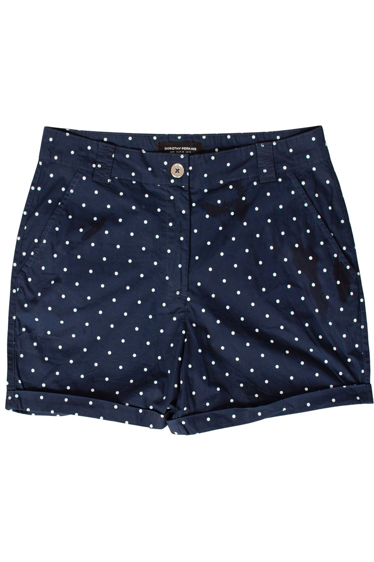 Navy White Polka Dot Chino Shorts – Secret Label