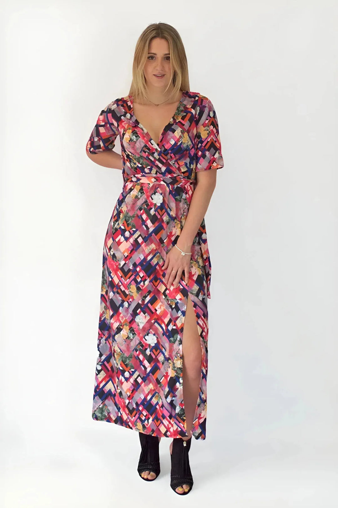 Empire Line Split Front Dress