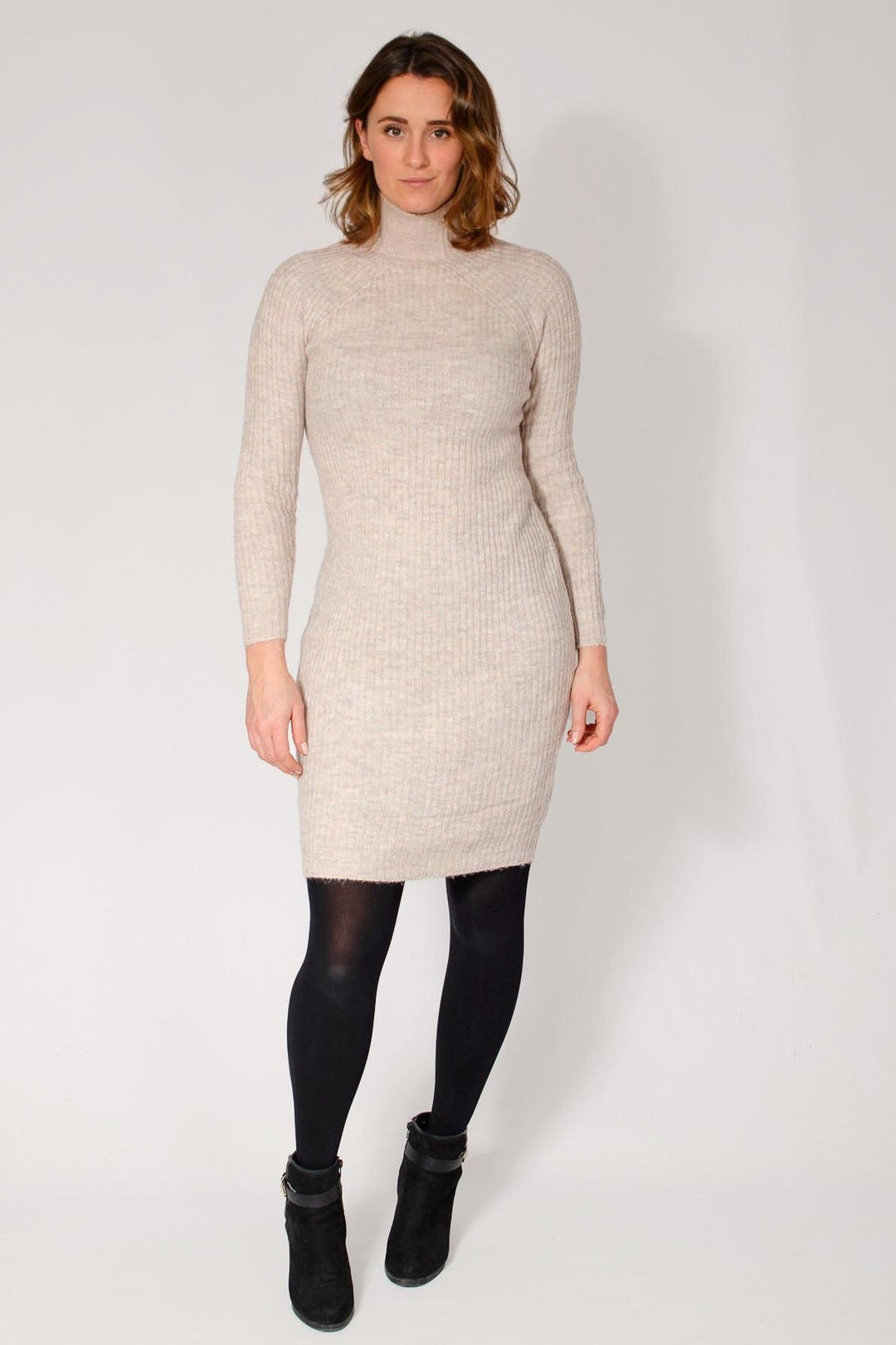 Ribbed High Neck Jumper Dress Secret Label Ribbed High Neck Jumper Dress Secret Label