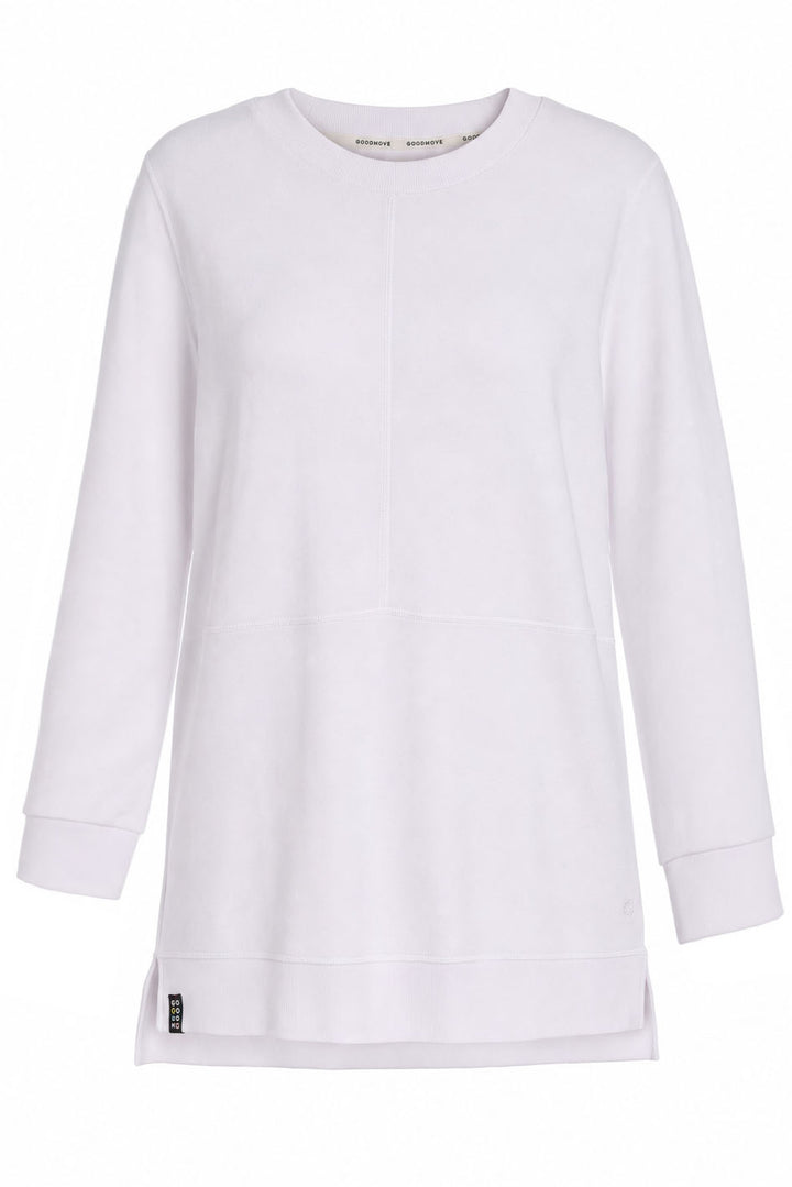 Goodmove White Fleece Longline Sweatshirt
