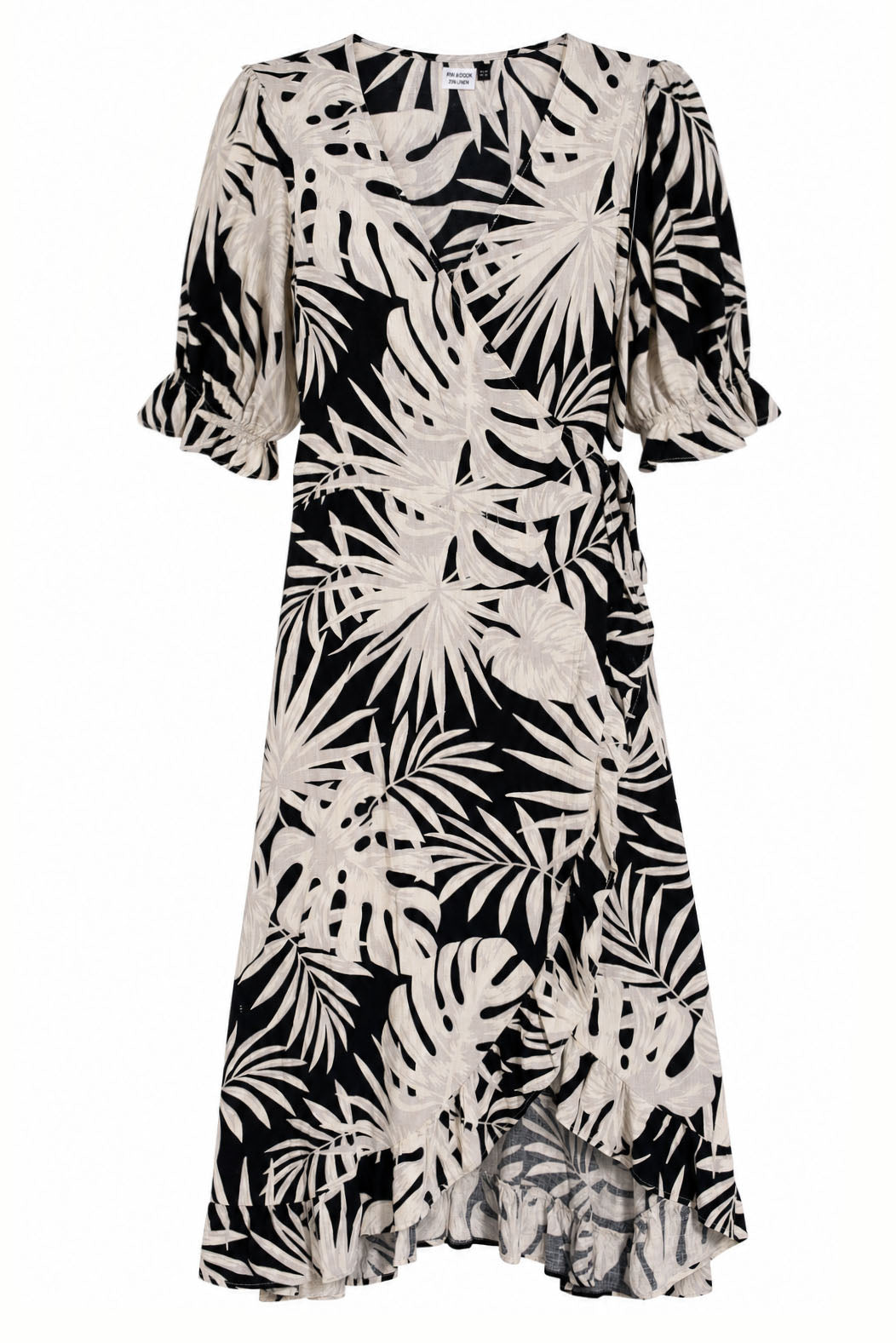Palm Leaf Wrap Dress