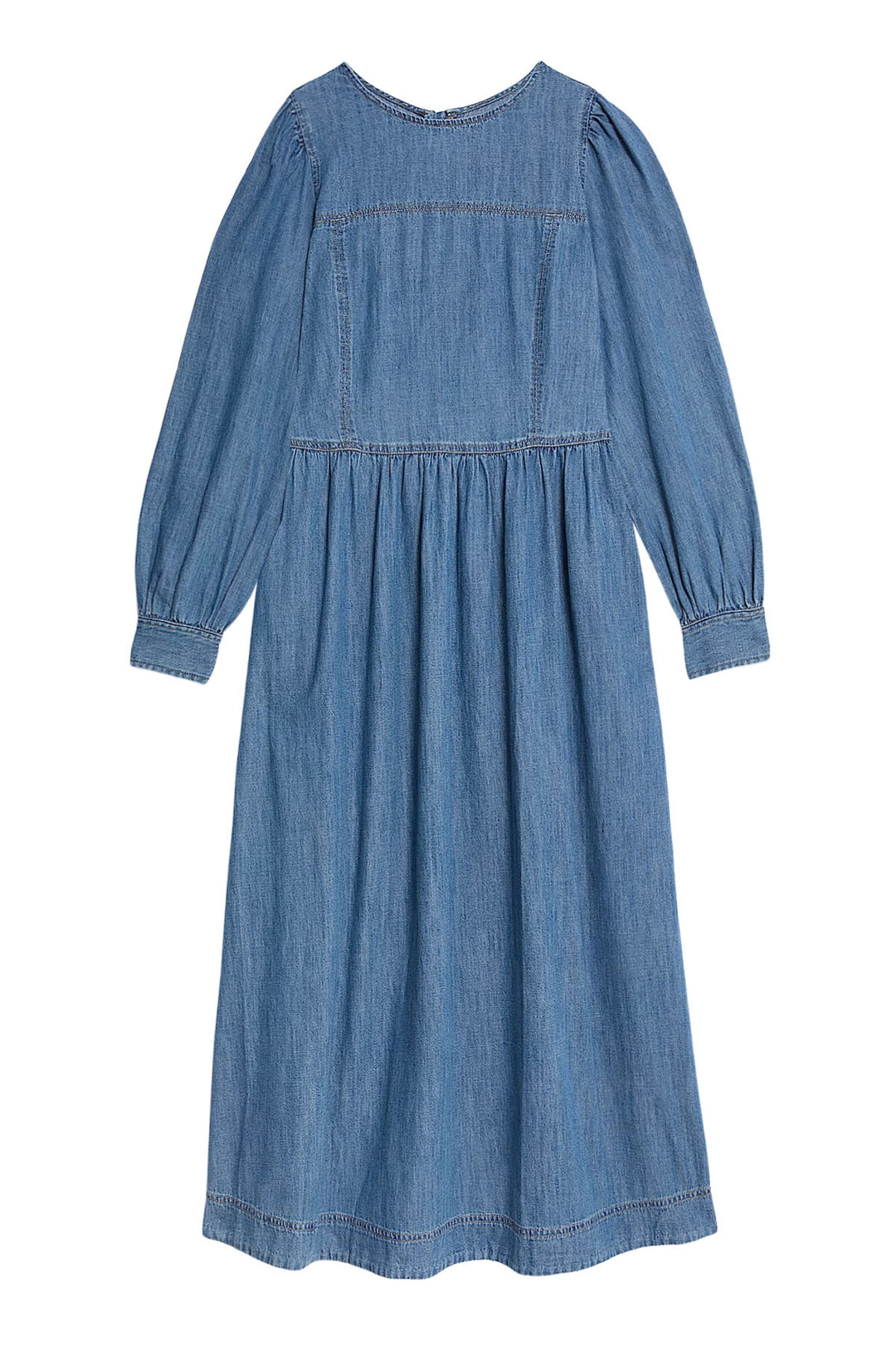 Denim Midi Waisted Dress