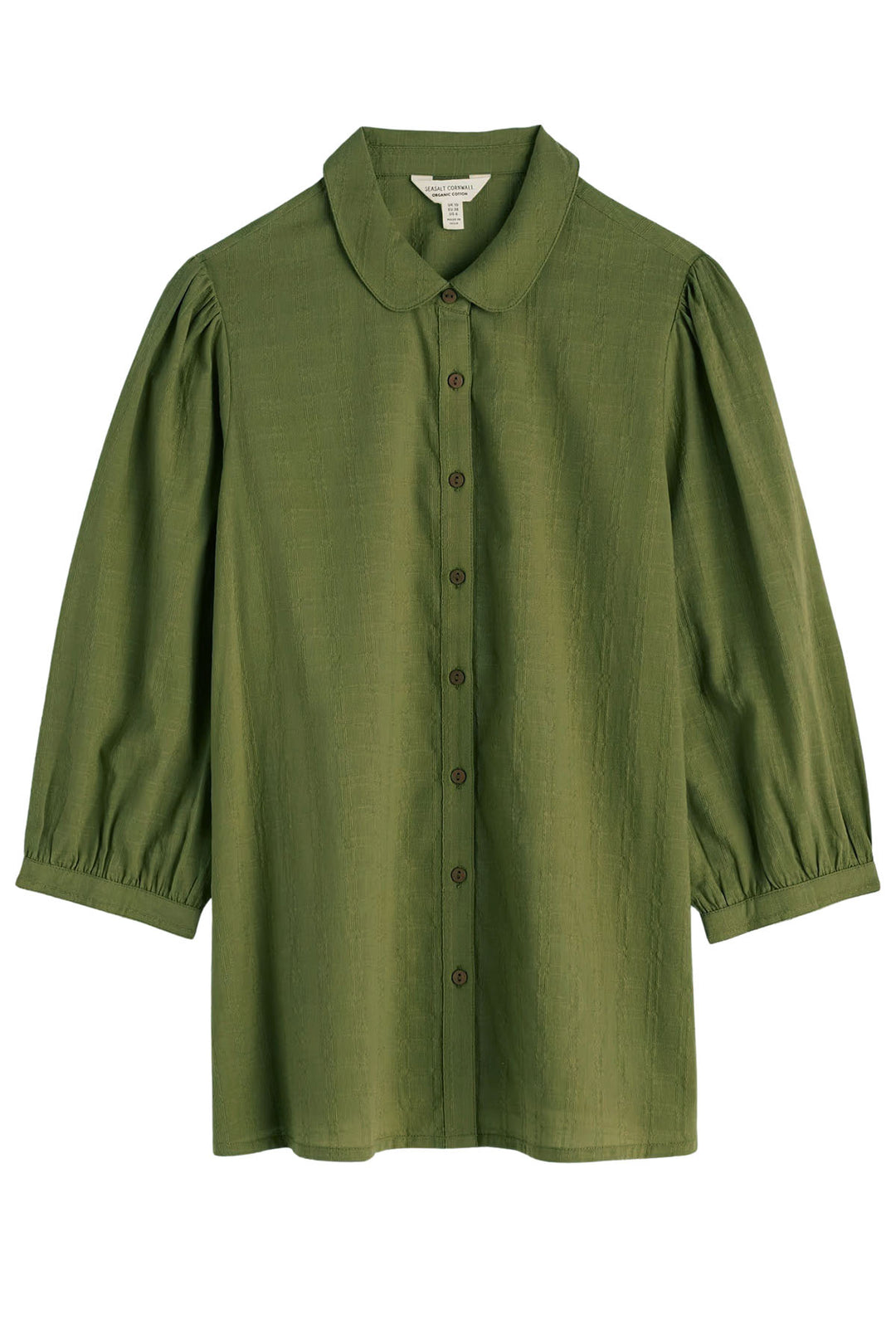 Khaki Woven Check Blouse-Secret Label