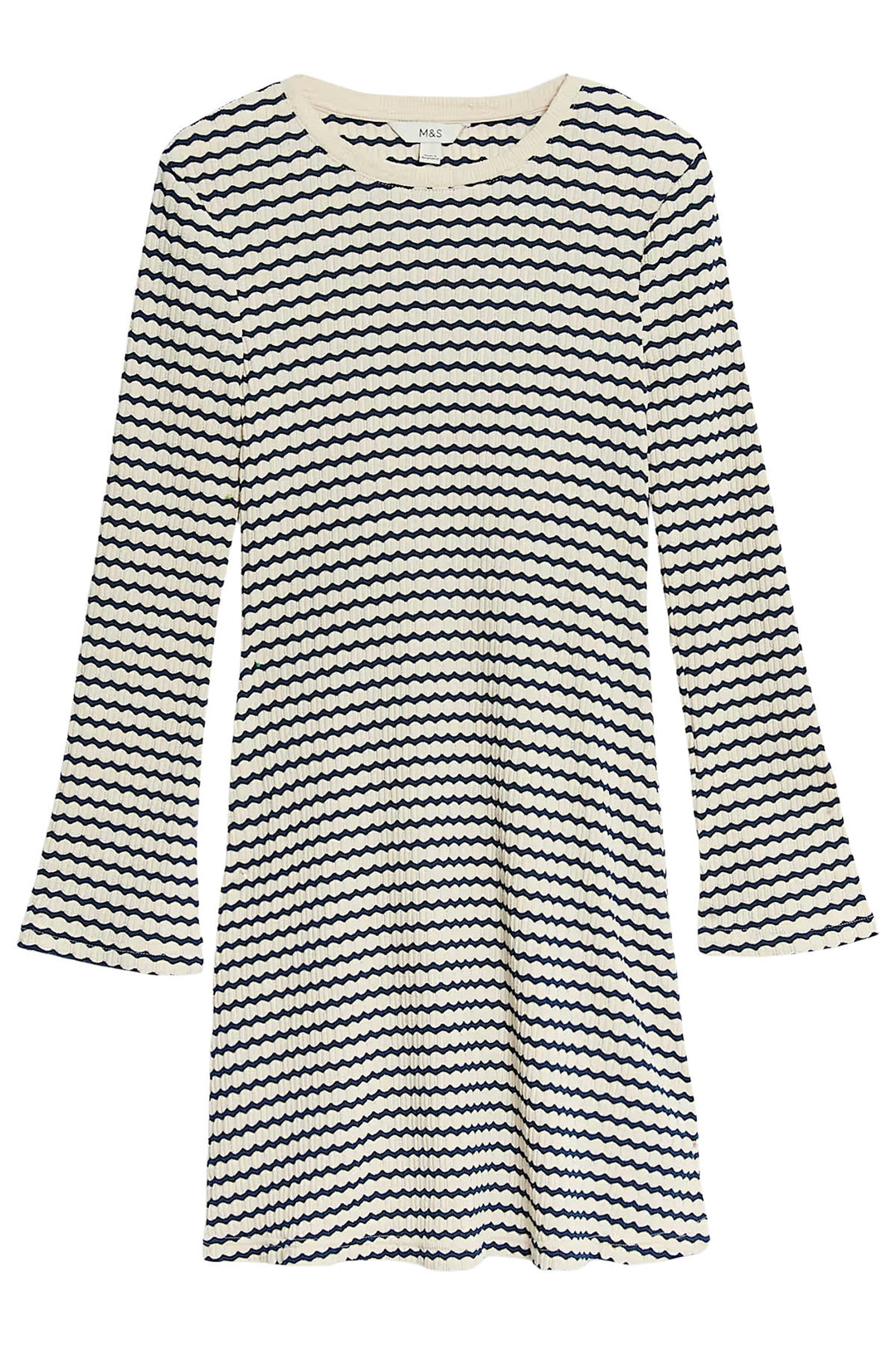 Texture Stripe Short Skater Dress