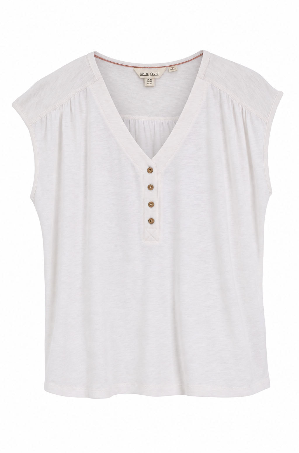White Nina Linen T-Shirt