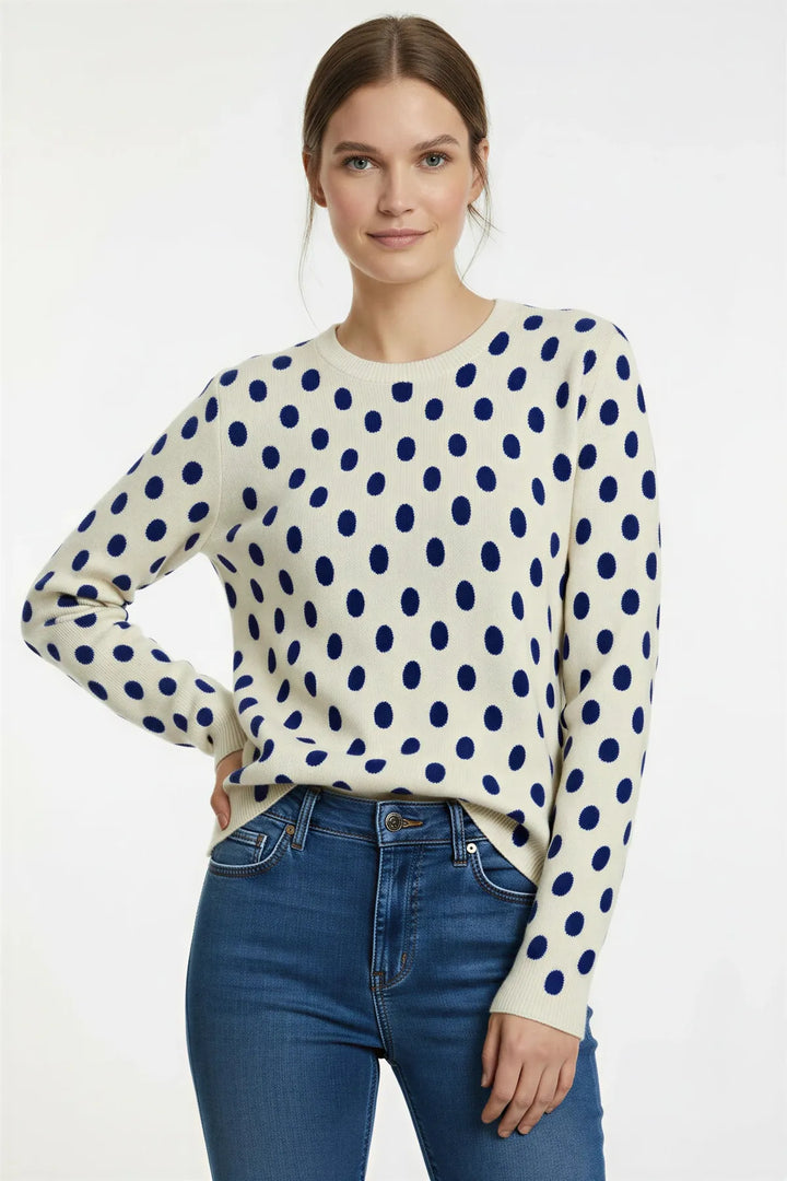 Polka Dot Crew Neck Jumper