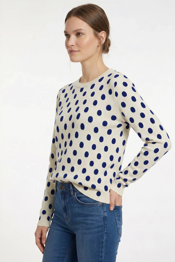 Polka Dot Crew Neck Jumper