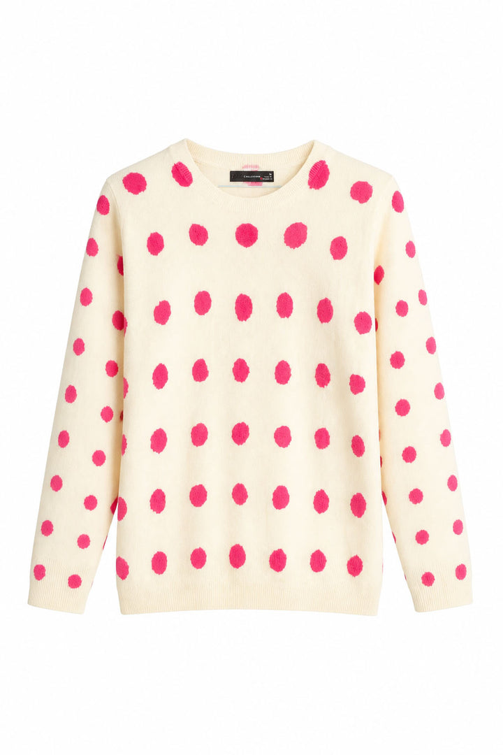 Polka Dot Crew Neck Jumper