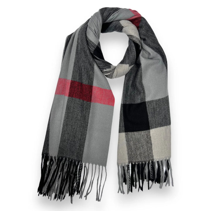 Wool Blend Check Scarf