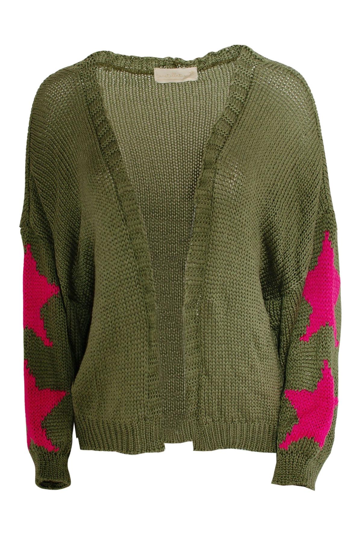 Star Sleeve Open Front Cardigan – Secret Label