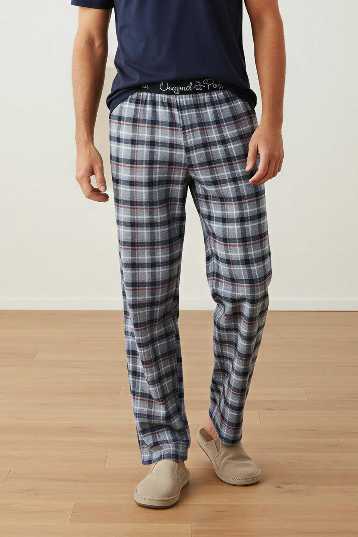 Cotton Check Pyjama Lounge Pants