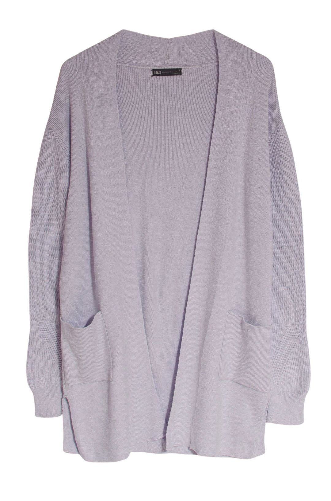 Open Front Ribbed Longline Cardigan