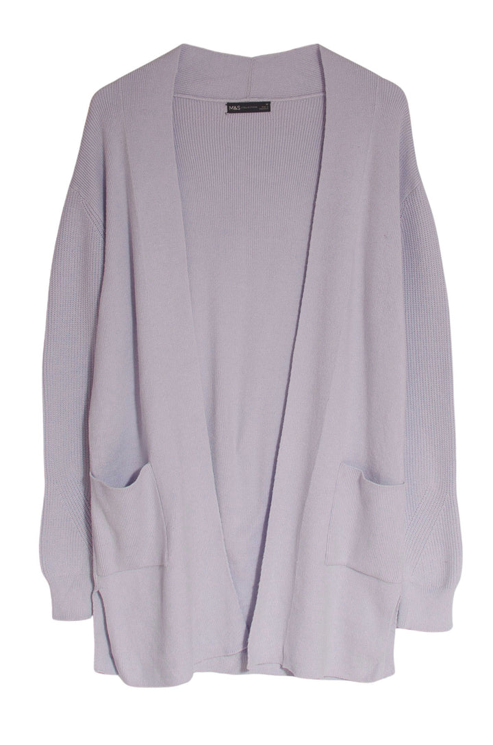 Open Front Ribbed Longline Cardigan