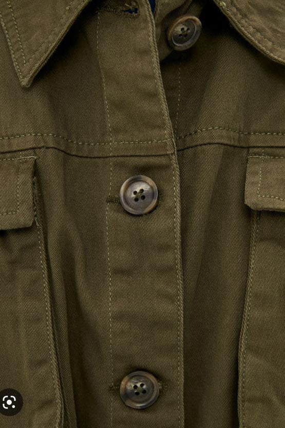 Khaki Safari Shirt Jacket